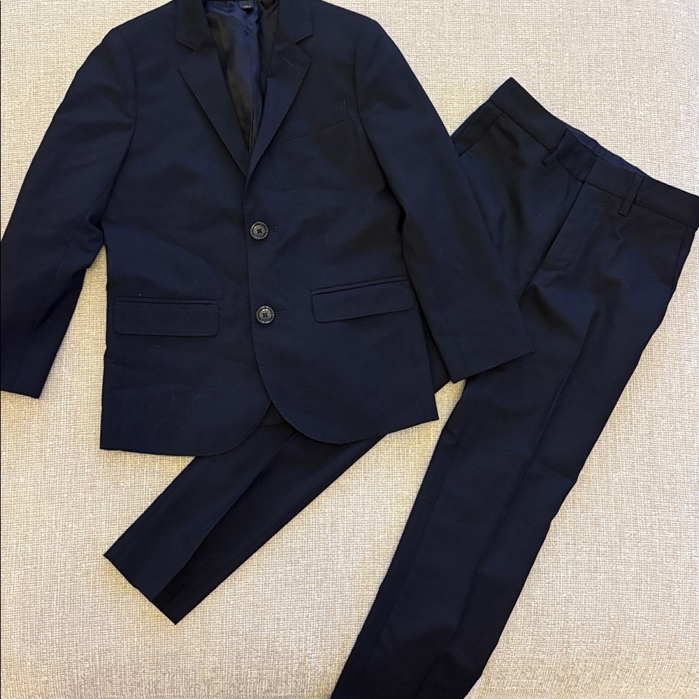 CrewCuts Navy Blue Suit; Boys' Ludlow Suit by Loro Piana Jacket & Pant Size 6 - Picture 6 of 16